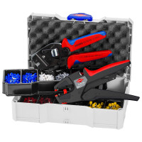 KNIPEX 97 90 16 Crimp-Sortiment für Aderendhülsen 1 x 12 40 200, 1 x 97 53 09, 8 x Aderendhülsen Sets 265 mm