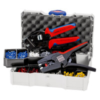 KNIPEX 97 90 17 Crimp-Sortiment für Aderendhülsen 1 x 12 42 195, 1 x 97 53 0, 8, 9 x Aderendhülsen Sets 265 mm