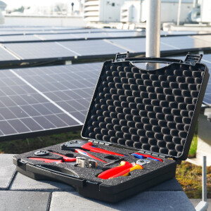 KNIPEX 97 91 04 V03 Werkzeugkoffer für Photovoltaik für Solar-Steckverbinder MC4® & MC4® Evo 2 8-teilig 280 mm