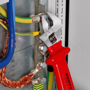 KNIPEX 98 07 250 Rollgabelschlüssel tauchisoliert verchromt 260 mm