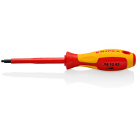 KNIPEX 98 12 02 Schraubendreher für Robertsonschrauben R2 isoliert mit Mehrkomponenten-Hüllen, VDE-geprüft brüniert 210 mm