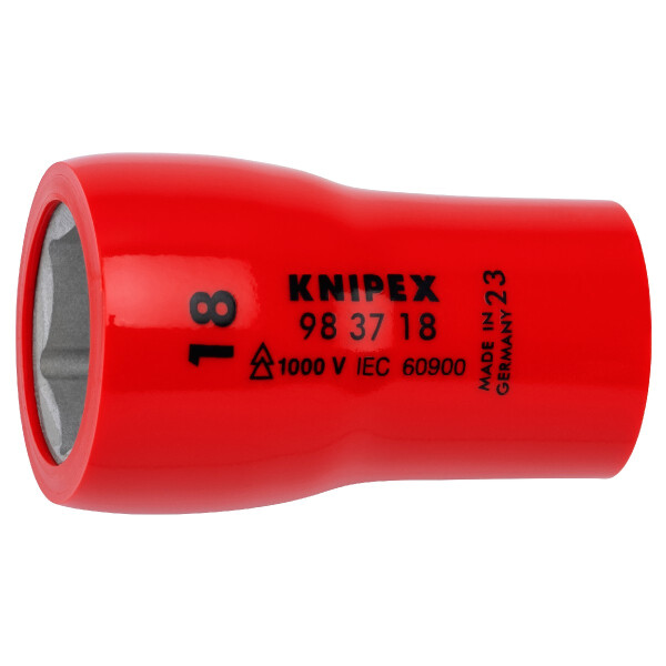KNIPEX 98 37 18 Steckschlüsseleinsatz für Sechskantschrauben mit Innenvierkant 3/8" 49 mm