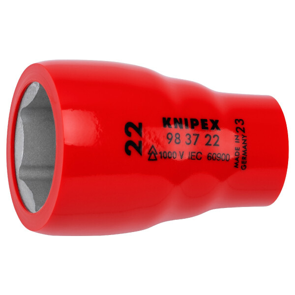 KNIPEX 98 37 22 Steckschlüsseleinsatz für Sechskantschrauben mit Innenvierkant 3/8" 49 mm