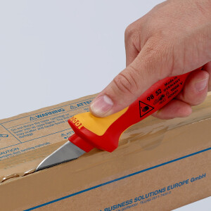 KNIPEX 98 52 Kabelmesser isolierender Mehrkomponenten-Griff, VDE-geprüft 190 mm
