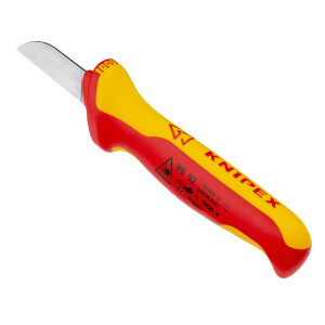 KNIPEX 98 52 Kabelmesser isolierender Mehrkomponenten-Griff, VDE-geprüft 190 mm