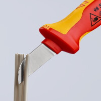 KNIPEX 98 52 Kabelmesser isolierender Mehrkomponenten-Griff, VDE-geprüft 190 mm