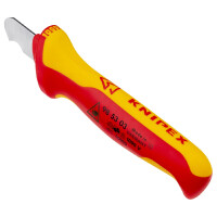 KNIPEX 98 53 03 Abmantelungsmesser isoliert mit Mehrkomponenten-Hüllen, VDE-geprüft 170 mm