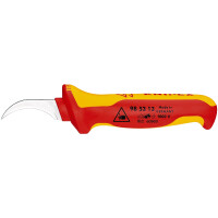 KNIPEX 98 53 13 Abmantelungsmesser isolierender Mehrkomponenten-Griff, VDE-geprüft 190 mm