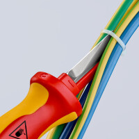 KNIPEX 98 54 Kabelmesser isolierender Mehrkomponenten-Griff, VDE-geprüft 190 mm