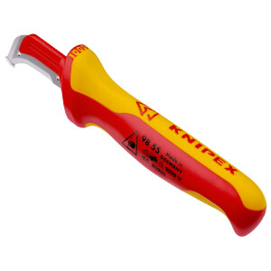 KNIPEX 98 55 SB Abmantelungsmesser mit Gleitschuh...