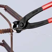 KNIPEX 99 01 280 EAN Monierzange (Rabitz- oder Flechterzange) mit Kunststoff überzogen schwarz atramentiert 280 mm