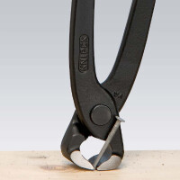 KNIPEX 99 01 280 SB Monierzange (Rabitz- oder Flechterzange) mit Kunststoff überzogen schwarz atramentiert 280 mm