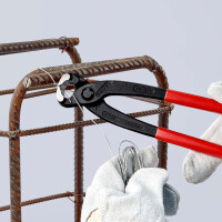 KNIPEX 99 01 280 Monierzange (Rabitz- oder Flechterzange) mit Kunststoff überzogen schwarz atramentiert 280 mm