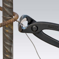 KNIPEX 99 01 300 Monierzange (Rabitz- oder Flechterzange) mit Kunststoff überzogen schwarz atramentiert 300 mm