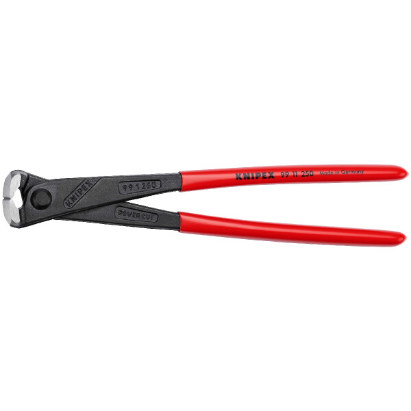 KNIPEX 99 11 250 SB Kraft-Monierzange hochübersetzt mit Kunststoff überzogen schwarz atramentiert 250 mm