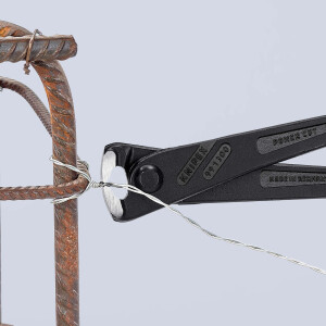 KNIPEX 99 11 300 SB Kraft-Monierzange hochübersetzt mit Kunststoff überzogen schwarz atramentiert 300 mm