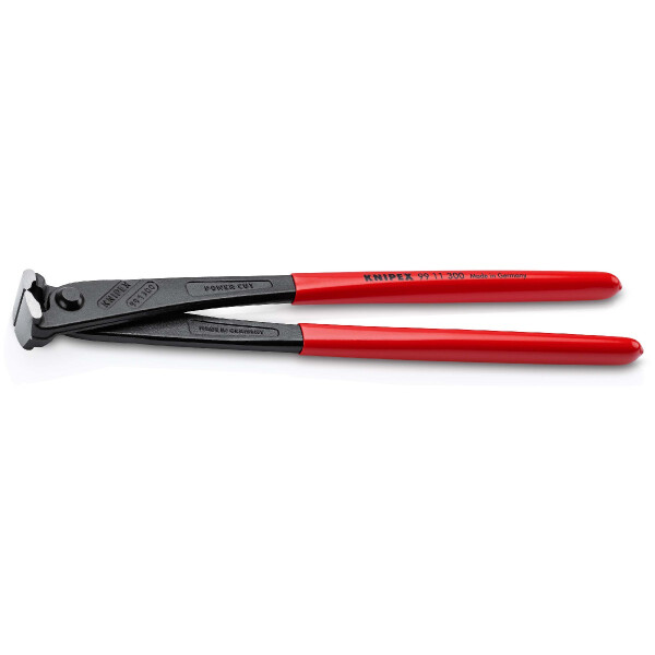 KNIPEX 99 11 300 Kraft-Monierzange hochübersetzt mit Kunststoff überzogen schwarz atramentiert 300 mm