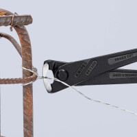 KNIPEX 99 11 300 Kraft-Monierzange hochübersetzt mit Kunststoff überzogen schwarz atramentiert 300 mm