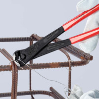 KNIPEX 99 11 300 Kraft-Monierzange hochübersetzt mit Kunststoff überzogen schwarz atramentiert 300 mm