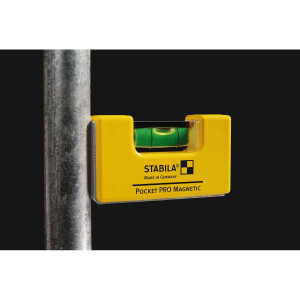 STABILA MPPocketPro Wasserwaage Pocket PRO Magnetic, 7 cm, mit Gürtel-Clip