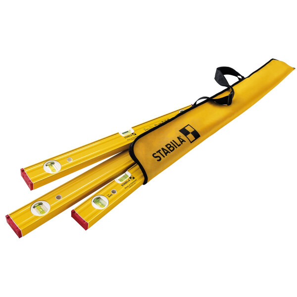 STABILA PRO SET 80 AS mit Wasserwaagen in 120, 60 und 30 Zentimeter sowie Tasche