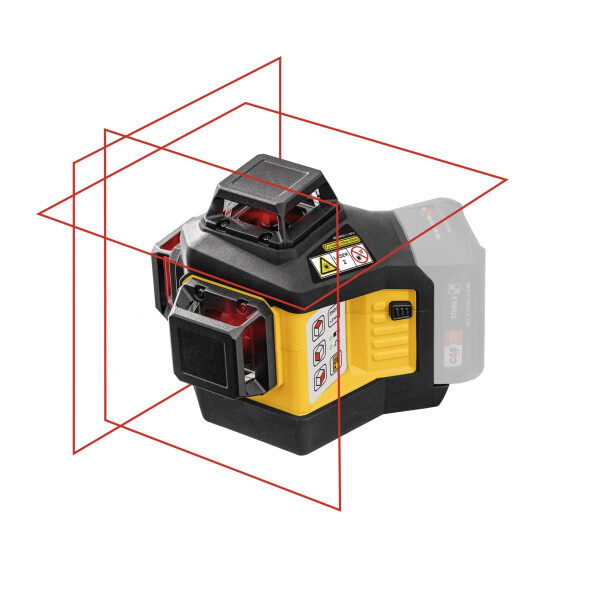 STABILA MPLAX600 Multilinien-Laser LAX 600, 12-V-System, 5-teiliges Set, ohne Akku und Ladegerät