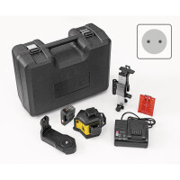 STABILA MPLAX600 Multilinien-Laser LAX 600, 12-V-System, 7-teiliges Set, mit Akku und Ladegerät (EU)