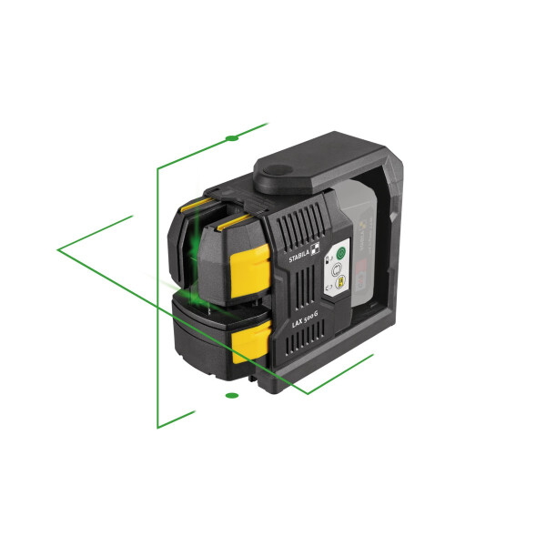 STABILA MPLAX500G Kreuzlinien-Lot-Laser LAX 500 G, 12-V-System, 5-teiliges Set, ohne Akku und Ladegerät