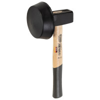 Picard 0006891-1500 Plattenlegerhammer mit rundem Gummieinsatz, Durchmesser 110 mm