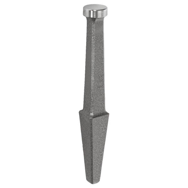 Picard 0014700-40 Faust hammerschlag-grau lackiert, Arbeitsfläche fein poliert, runde Bahn, flach