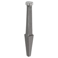 Picard 0014700-40 Faust hammerschlag-grau lackiert, Arbeitsfläche fein poliert, runde Bahn, flach