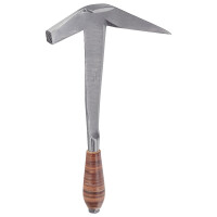 Picard 0020790 Schieferhammer geschmiedet, mit Ledergriff; franz. Form, mit seitlichem Nagelzieher, für Rechts- oder Linkshänder