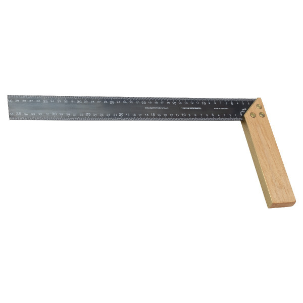 Picard 0071530-400 Schreinerwinkel mit Buchenholzschenkel, Stahlblatt 42 mm, mit Gehrung