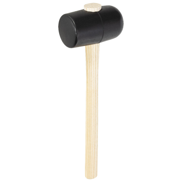 Picard 2510701 Gummihammer 1 Bahn flach, 1 Bahn gewölbt, Eschenstiel