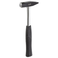 Ruthe 3003043119 Schlosserhammer Stahlrohr, Deutsche Form VPA-GS geprüft, aus Qualitätsstahl, Kopf schwarz lackiert, mit schwarzem PVC-Griff (PAK-frei)