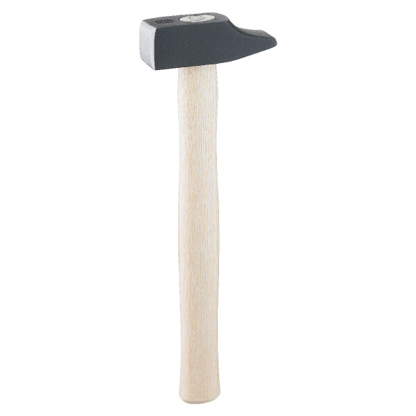 Ruthe 3006082119 Schlosserhammer Esche, Französische Form Französische Form, aus Qualitätsstahl, Kopf schwarz lackiert, im Gesenk geschmiedet, gehärtet und angelassen, Rostschutz durch Pulverlackierung, Bahn und Pinne geschliffen, Stiel Esche, doppelt ges