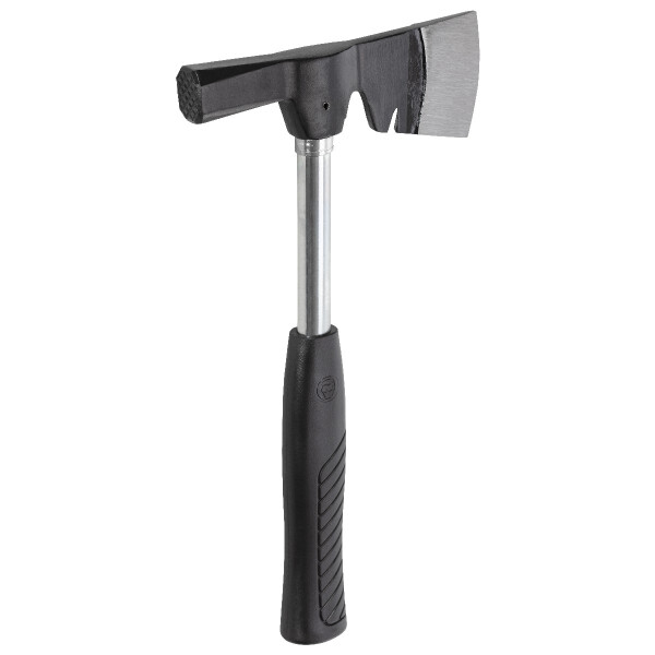 Ruthe 3007046119 Gipserbeil Stahlrohr VPA-GS geprüft, aus Qualitätsstahl, Kopf schwarz lackiert, mit schwarzem PVC-Griff (PAK-frei)