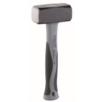 Ruthe 3012528119 Fäustel Fiberglas VPA-GS geprüft, aus Qualitätsstahl, Kopf schwarz lackiert, nahezu unzerbrechlicher Fiberglaskern mit Kunststoffhülle, mit grau/schwarzem ergonomischen 2 Komponenten-Griff (PAK-frei)