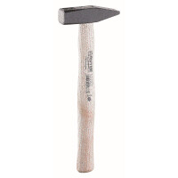 Ruthe 3015010119 Schlosserhammer Esche, Deutsche Form VPA-GS geprüft, aus Qualitätsstahl, Kopf schwarz lackiert, im Gesenk geschmiedet, gehärtet und angelassen, Rostschutz durch Pulverlackierung, Bahn und Pinne geschliffen, Stiel Esche, doppelt geschweift