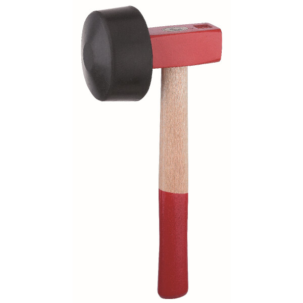 Ruthe 3015024119 Plattenlegerhammer Esche VPA-GS geprüft, mit rundem Wechselkopf (PAK-frei), mit lackiertem Eschenstiel