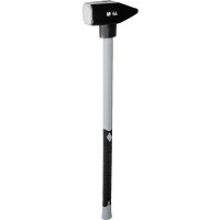 Ruthe 3050027119 Vorschlaghammer Fiberglas, 90 cm VPA-GS geprüft, aus Qualitätsstahl, Kopf schwarz lackiert, im Gesenk geschmiedet, gehärtet und angelassen, Rostschutz durch Pulverlackierung, Bahn und Pinne geschliffen, Stiel Fiberglas in grau/schwarz (PA