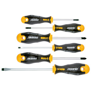 Felo Schraubendreher ERGONIC Satz 6-tlg. SL/PZ/PH...