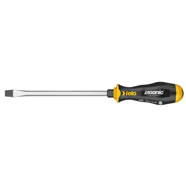 Felo Schraubendreher ERGONIC Schlagkappe Schlitz SL 10,0 x 1,6 x 180 00045010040