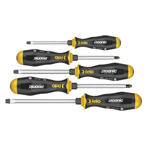 Felo Schraubendreher ERGONIC Schlagkappe Satz 5-tlg....
