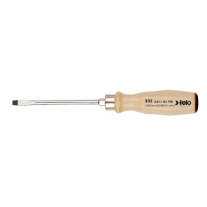 Felo Schraubendreher Holzgriff Schlitz SL 7,0 x 1,2 x 125...