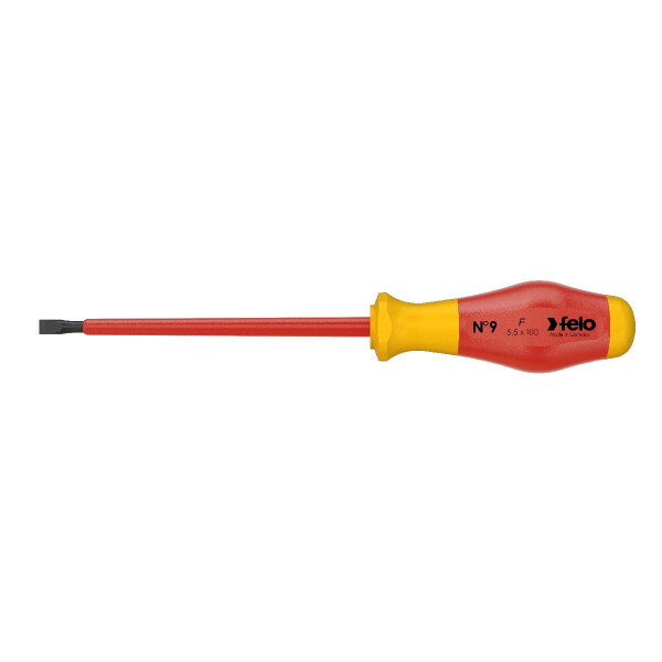 Felo Schraubendreher No. 9 VDE Schlitz SL 5,5 x 1,0 x 125 00091305590