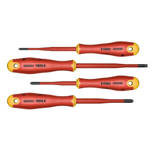 Felo Schraubendreher ERGONIC VDE E-slim Satz 4-tlg. SL/Z...