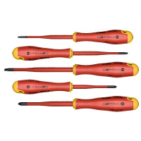 Felo Schraubendreher ERGONIC VDE E-slim Satz 5-tlg. SL/PZ 00041385398