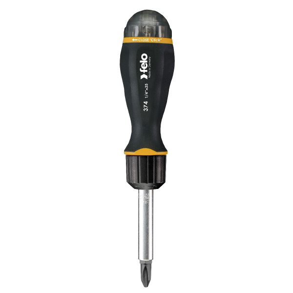 Felo Schraubendreher Magazingriff Ratsche 8-tlg. SL/PZ/PH/TORX®/BH x 75 00037420405