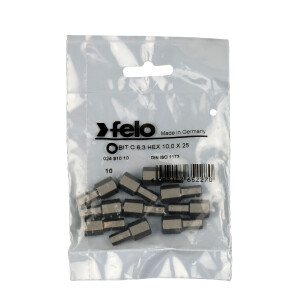 Felo Bit C 6,3 Industrie HEX 10,0 mm x 25 00002491010